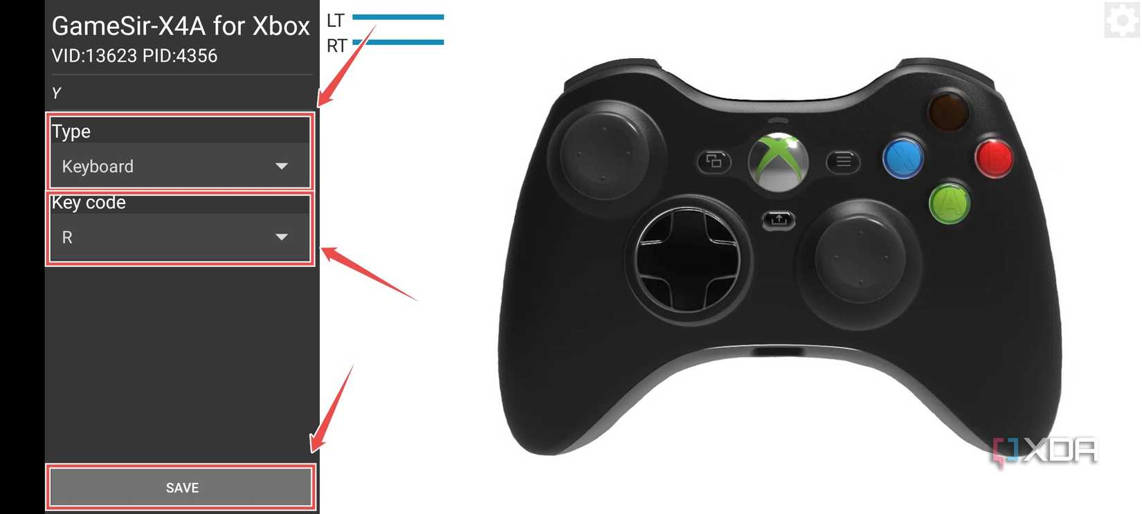 The procedure to set up a new controller profile in InputBridge