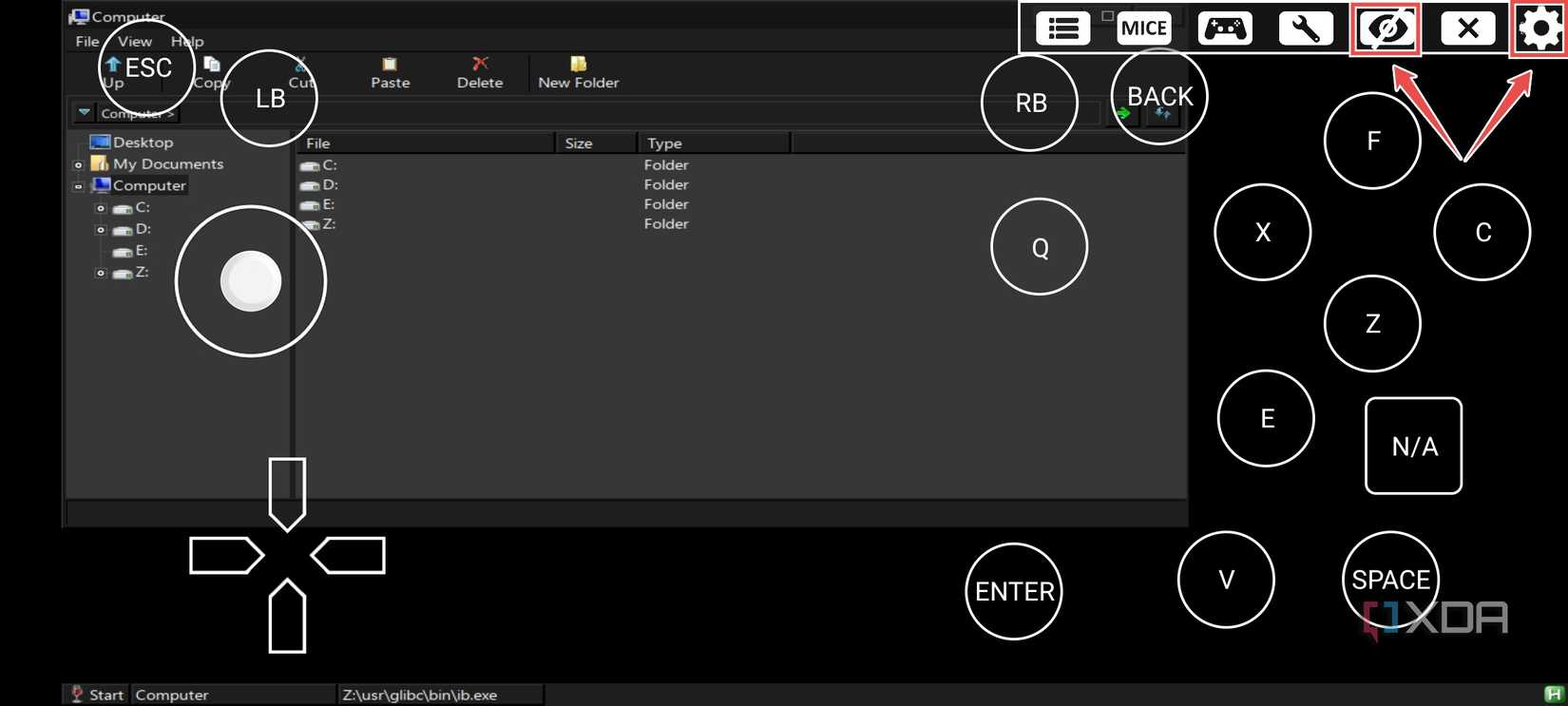 The procedure to access the InputBridge mappings in Mobox