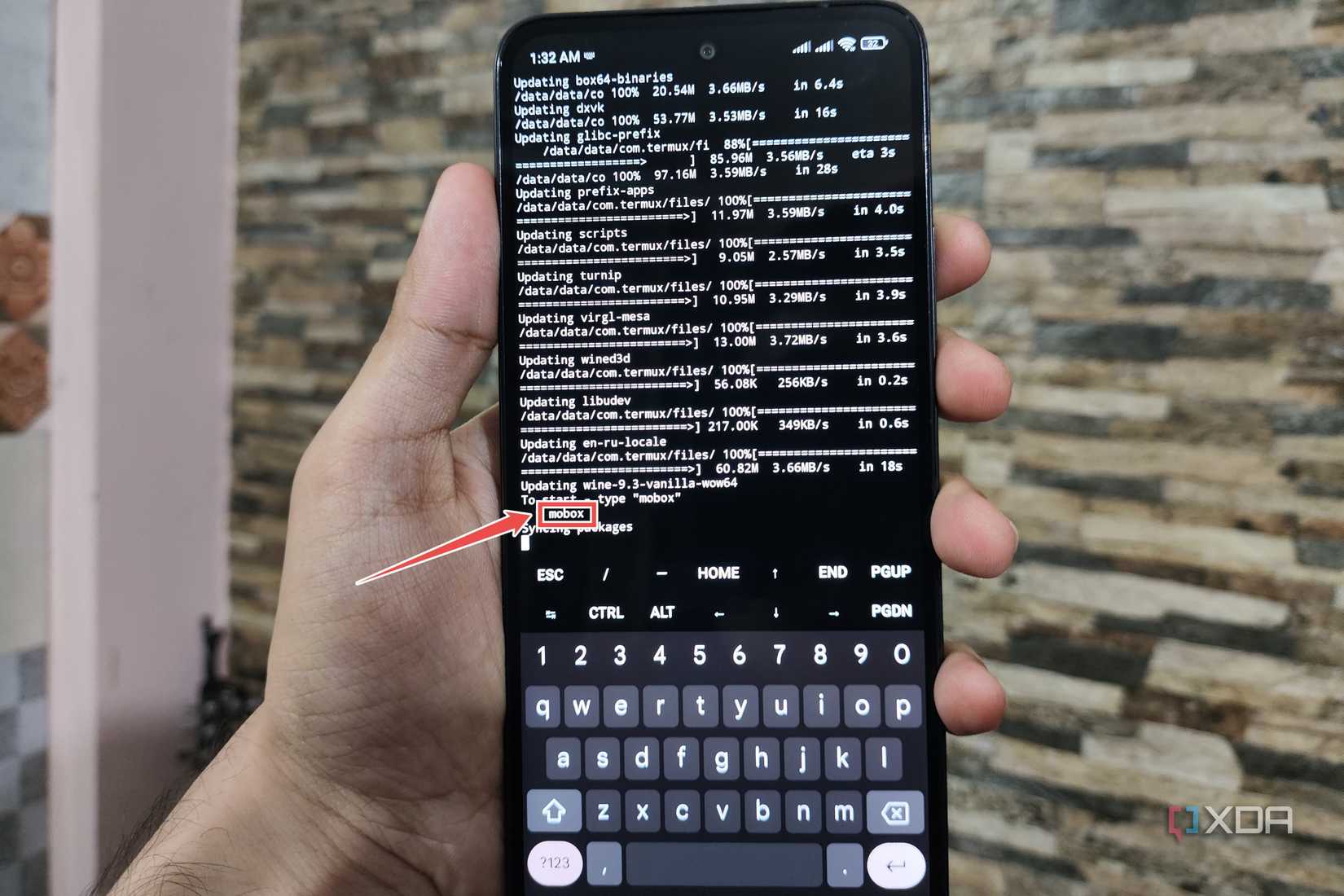 The command to run Mobox