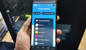 The Nextcloud UI displayed on a Poco M6 Pro, with a PC in the background