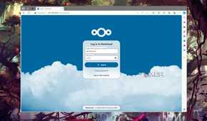 The Nextcloud login page
