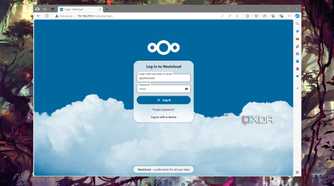 The Nextcloud login page