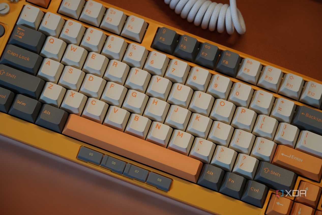 The keycap layout on the NuPhy Field75.