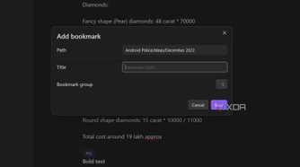 Obsidian bookmarks