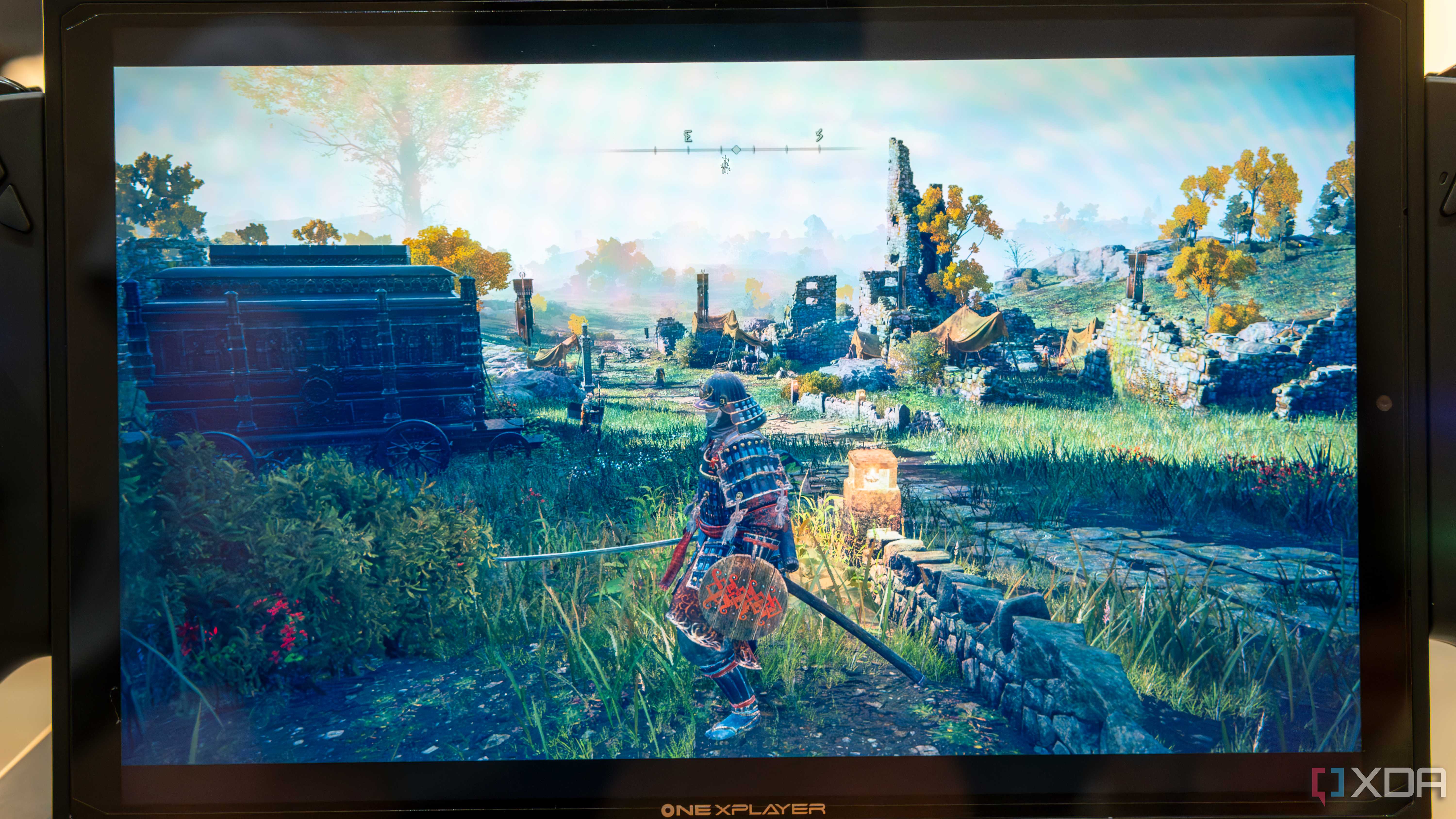 One XPlayer X1 Mini displaying a scene in Elden Ring