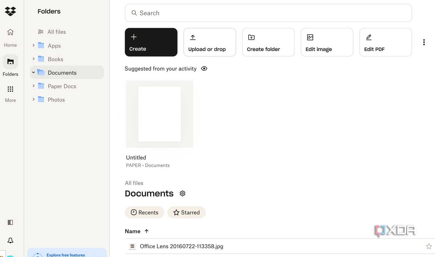 A screenshot showing Dropbox folders