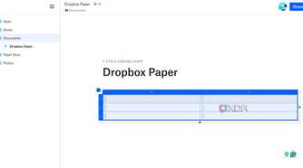 A screenshot showing Dropbox paper document