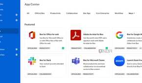 A screenshot showing Box apps