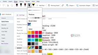 OneNote ink support