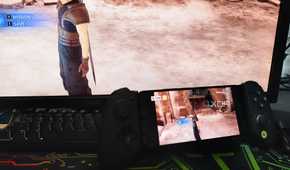Crisis Core: Final Fantasy being streamed to a Poco M6 Pro via Parsec, with the phone attached to a GameSir Galileo G8+