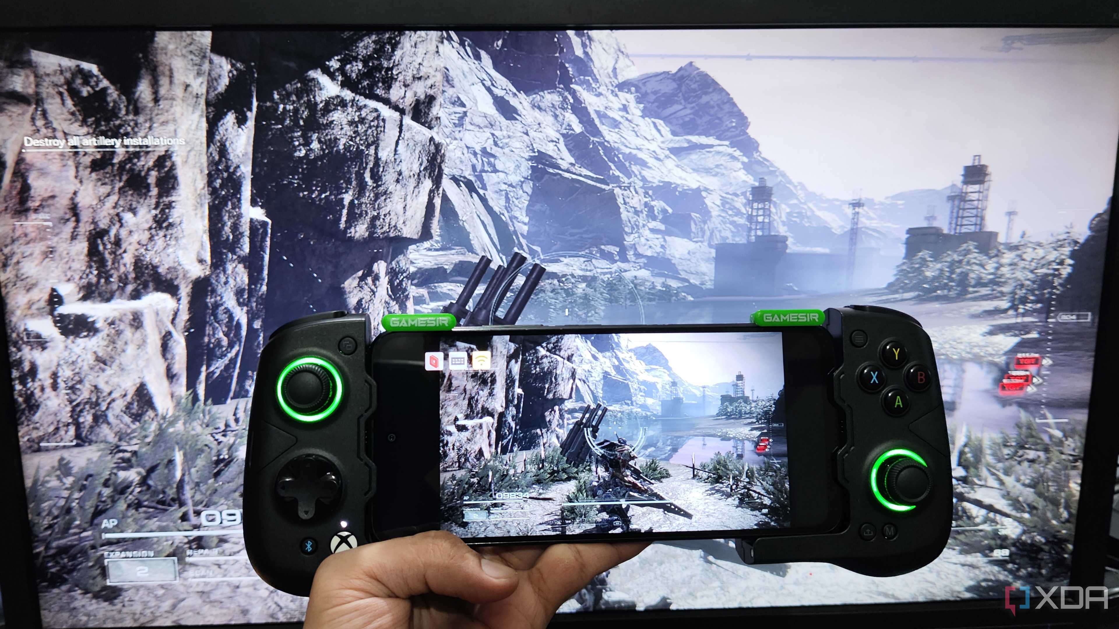 Armored Core VI being streamed on a Poco M6 Pro using Parsec