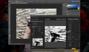 Editing an image in Adobe Photoshop with the help of Nik 7 Silver Efex