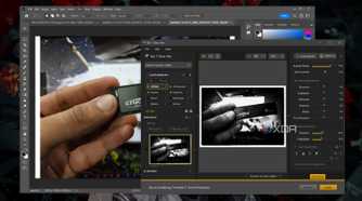 Editing an image in Adobe Photoshop with the help of Nik Collection