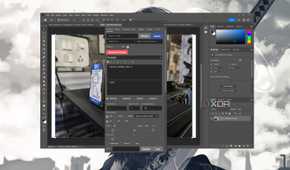 Adding an AI-generated image in Adobe Photoshop with the help of Auto Photoshop Stable Diffusion