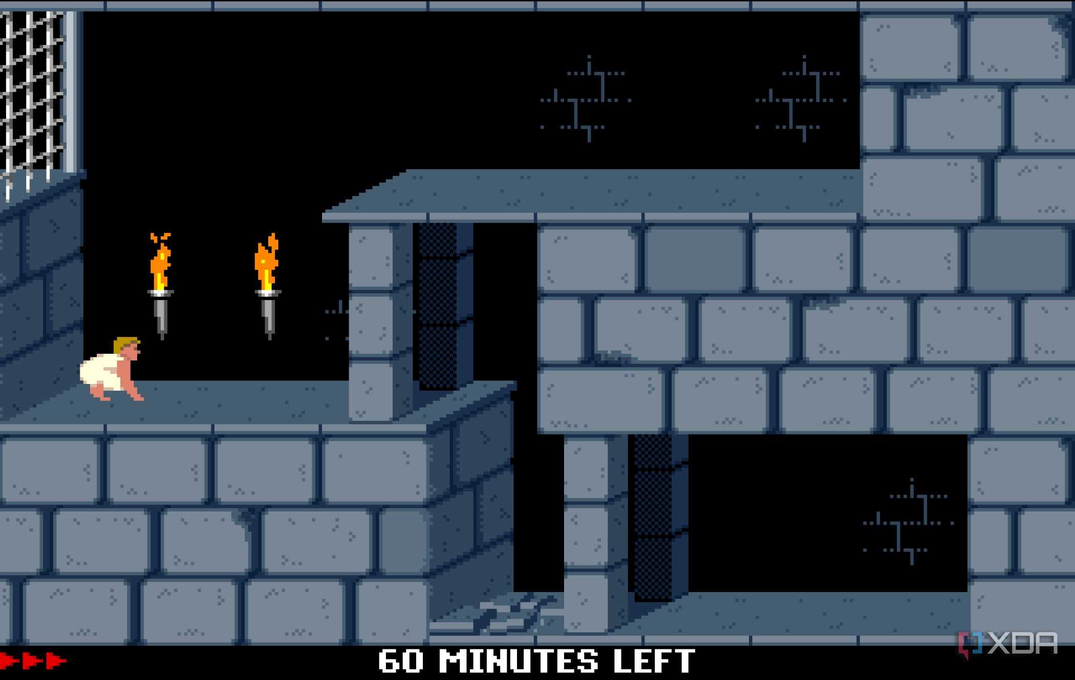 screenshot of prince of persia msdos game
