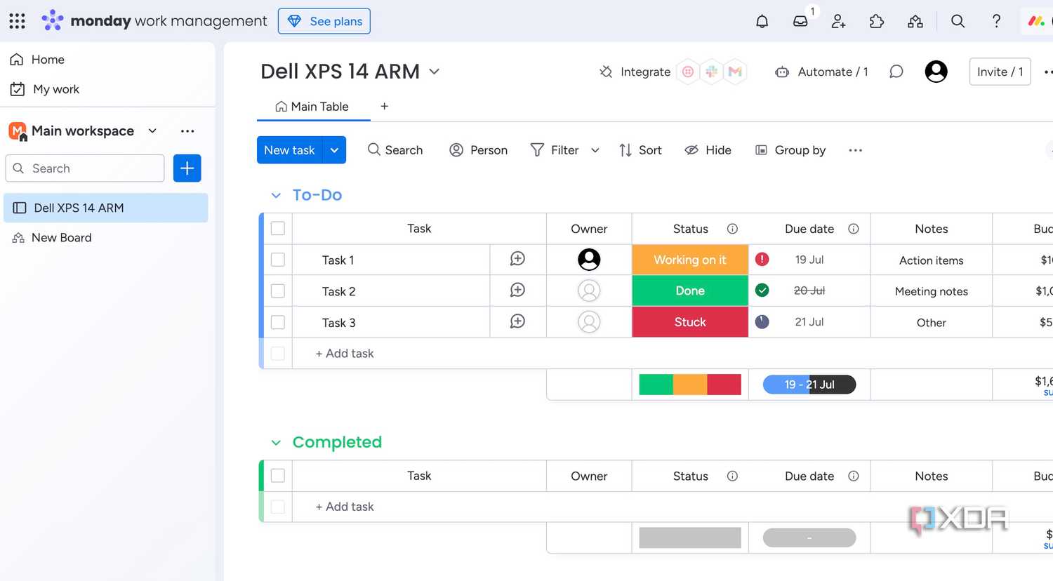 monday.com project overview