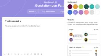 asana home customization