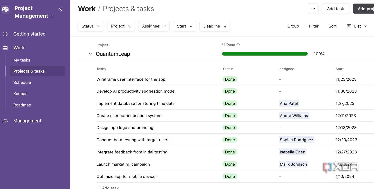 Airtable projects
