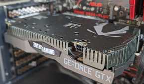 Close-up of a GTX 1660 Ti installed in a gaming PC