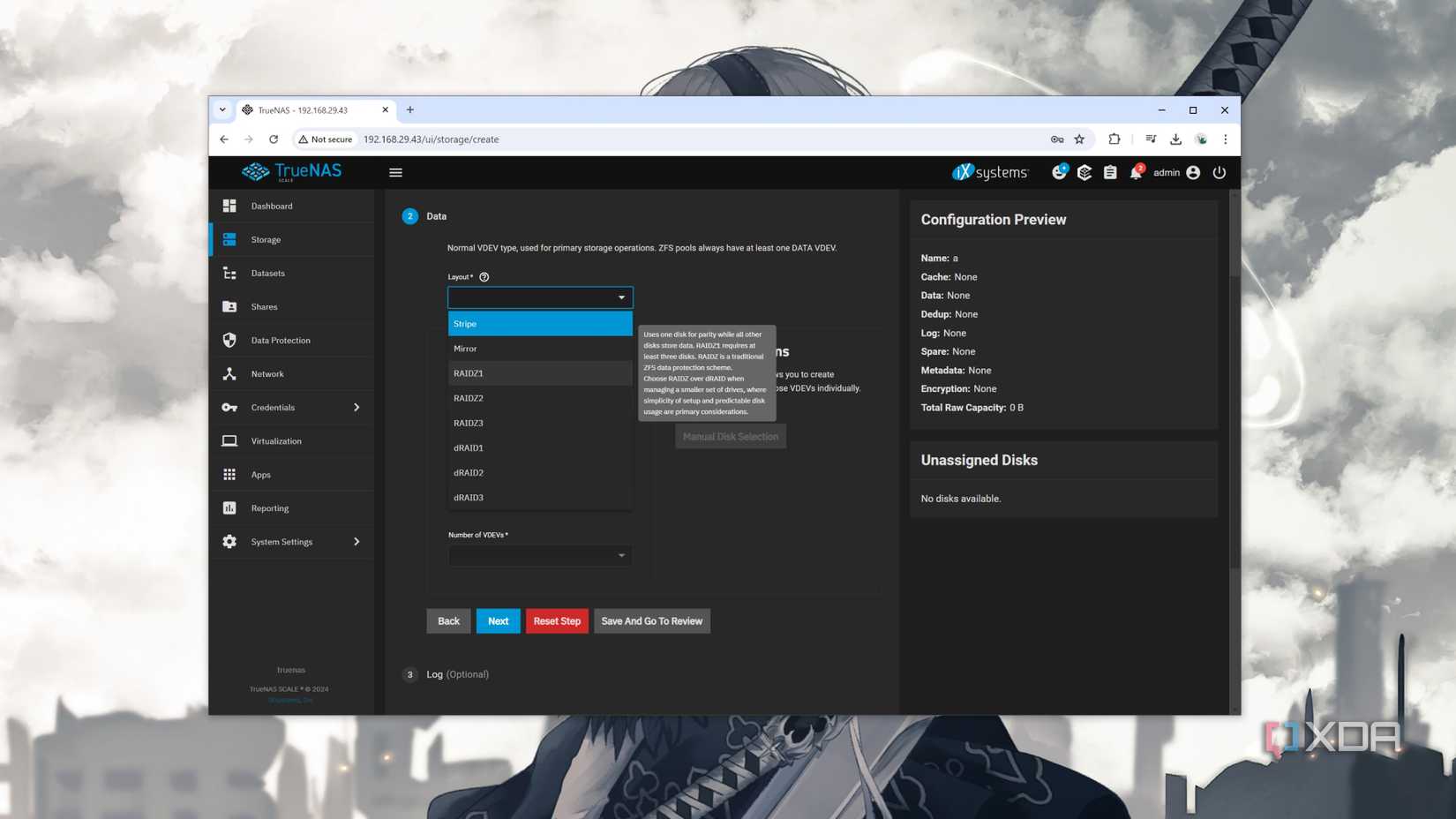 Setting up RAID in TrueNAS