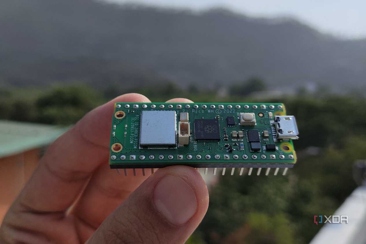 A person holding a Raspberry Pi Pico