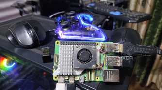 A Raspberry Pi 5 connected to multiple peripherals