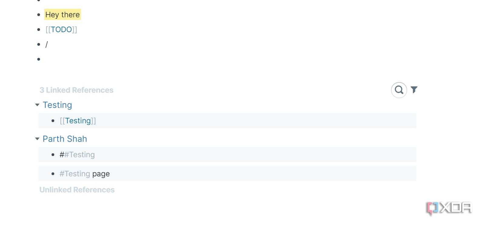 Roam Research backlinks