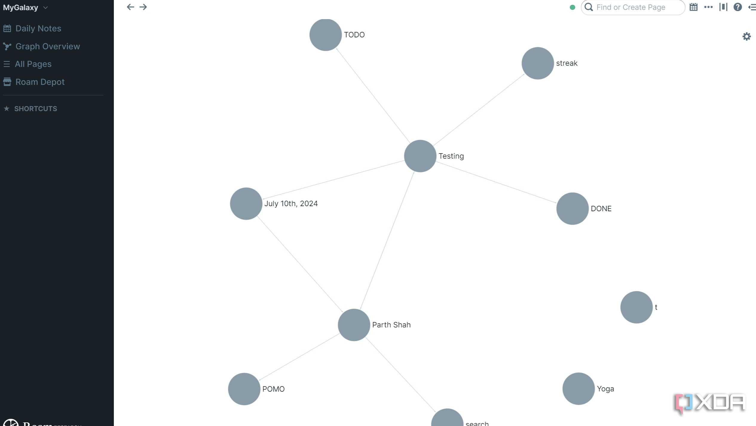 Roam Research graph view