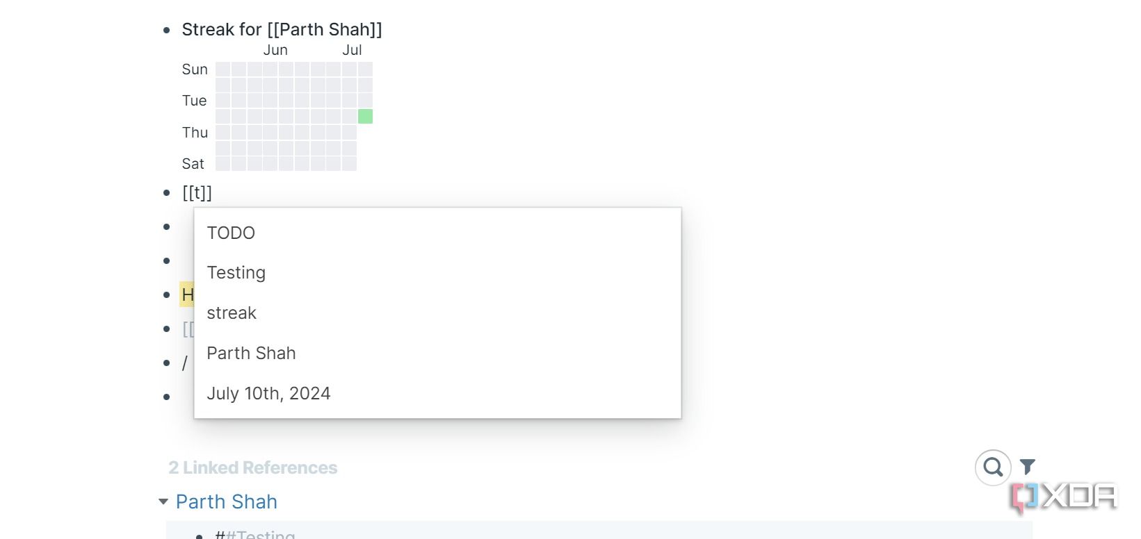 Roam Research backlinks