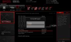 msi bios showing resizable bar option