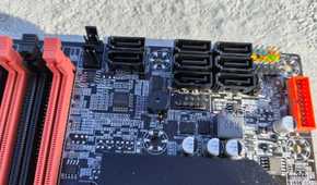 The SATA ports on an X99 motherboard