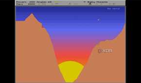 screenshot of scorched earth game showing a map