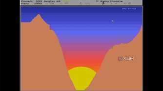 screenshot of scorched earth game showing a map