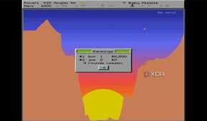 screenshot of scorched earth game