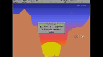 screenshot of scorched earth game