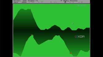 screenshot of scorched earth game