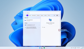 Screenshot of Windows Search showing a result for Change screen saver