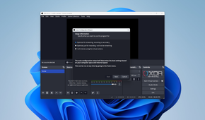 First page of the setup process of OBS Studio