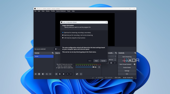 First page of the setup process of OBS Studio