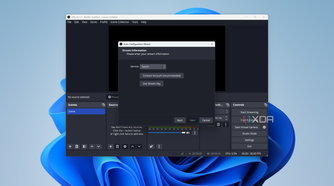 OBS Studio setup asking the user to choose a platform to stream to