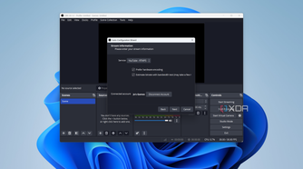Screenshot of OBS Studio setup after signing in to a streaming platform
