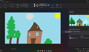 Screenshot of Paint on a Copilot+ PC generating an image based on a user's doodle