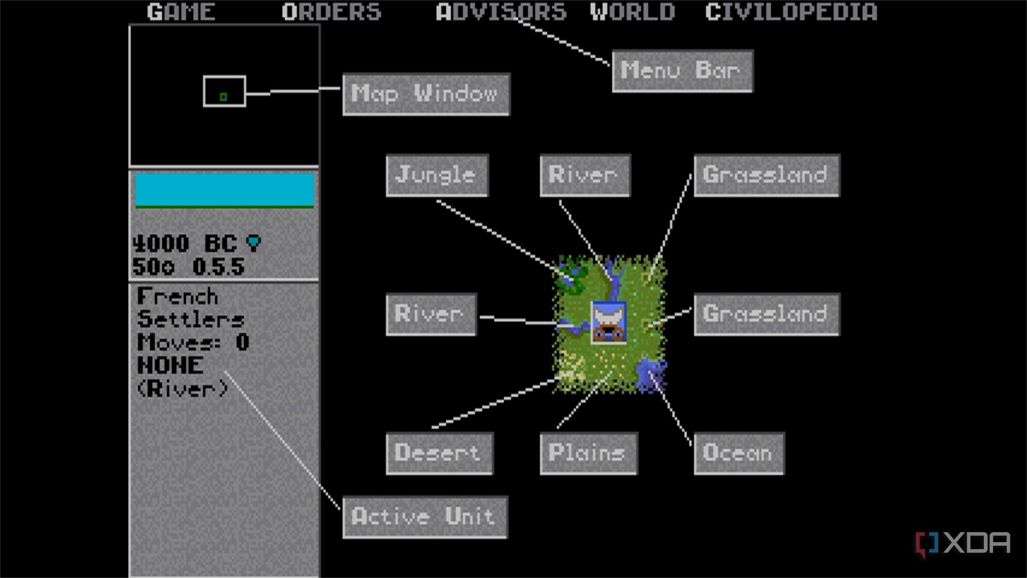 screenshot of sid meier's civilization game