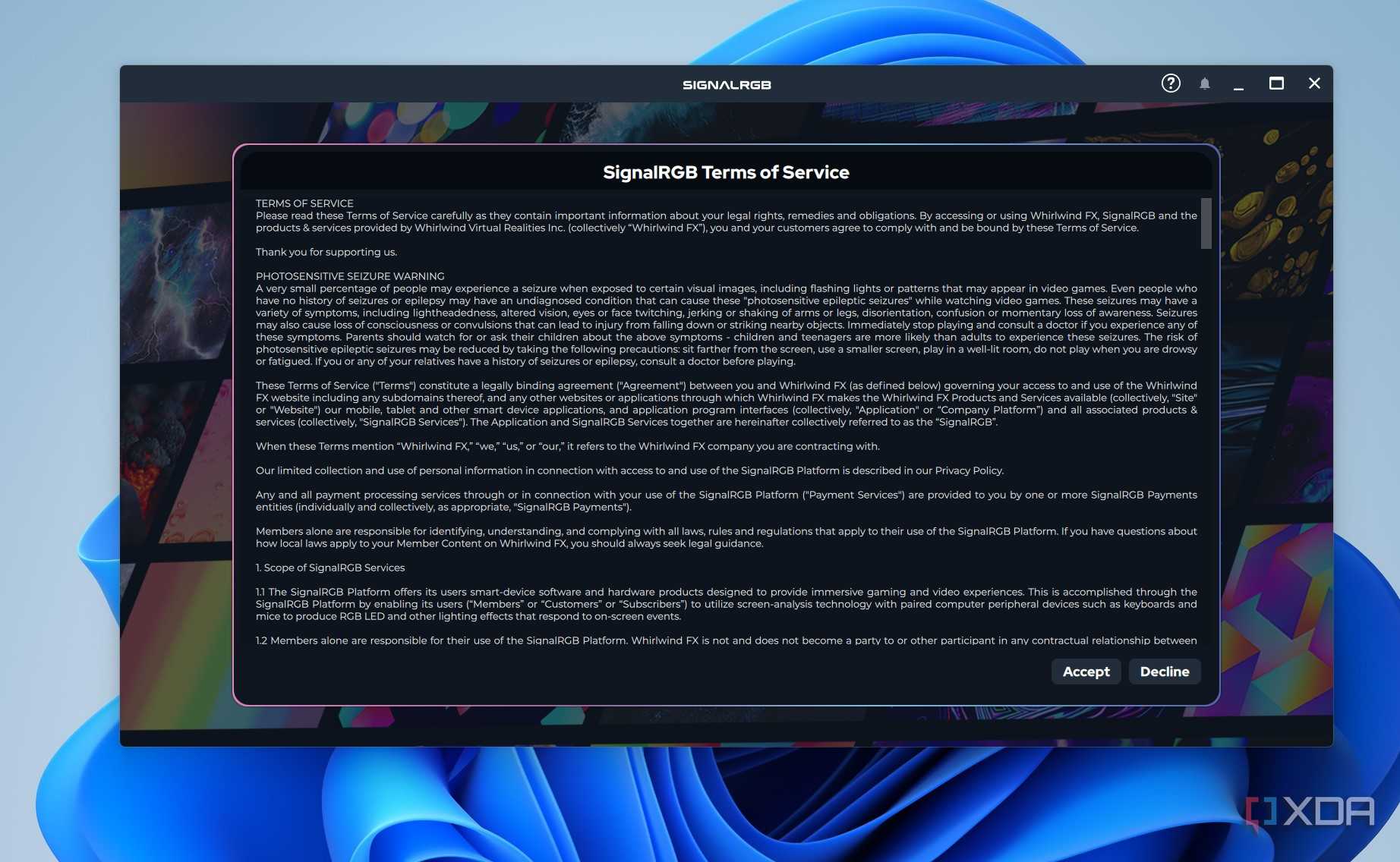 SignalRGB Terms of Service