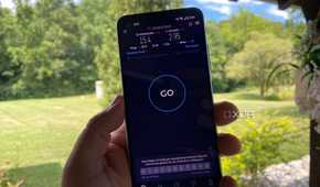 Speed Test app, 15Mbps results on phone