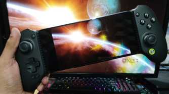 Tales of Arise being streamed to a Poco F5 via Sunshine/Moonlight, with the phone attached to a GameSir Galileo G8+