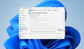Screenshot of log settings in SyncBack