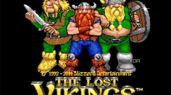 screenshot of the lost vikings game title screen
