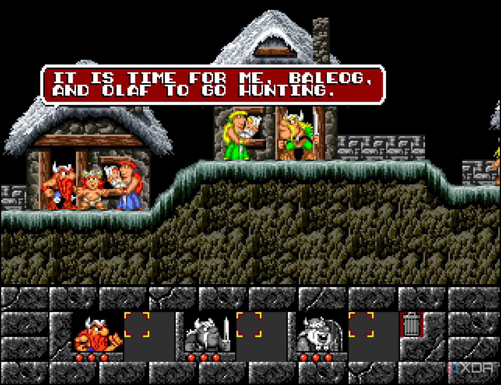 screenshot of the lost vikings game