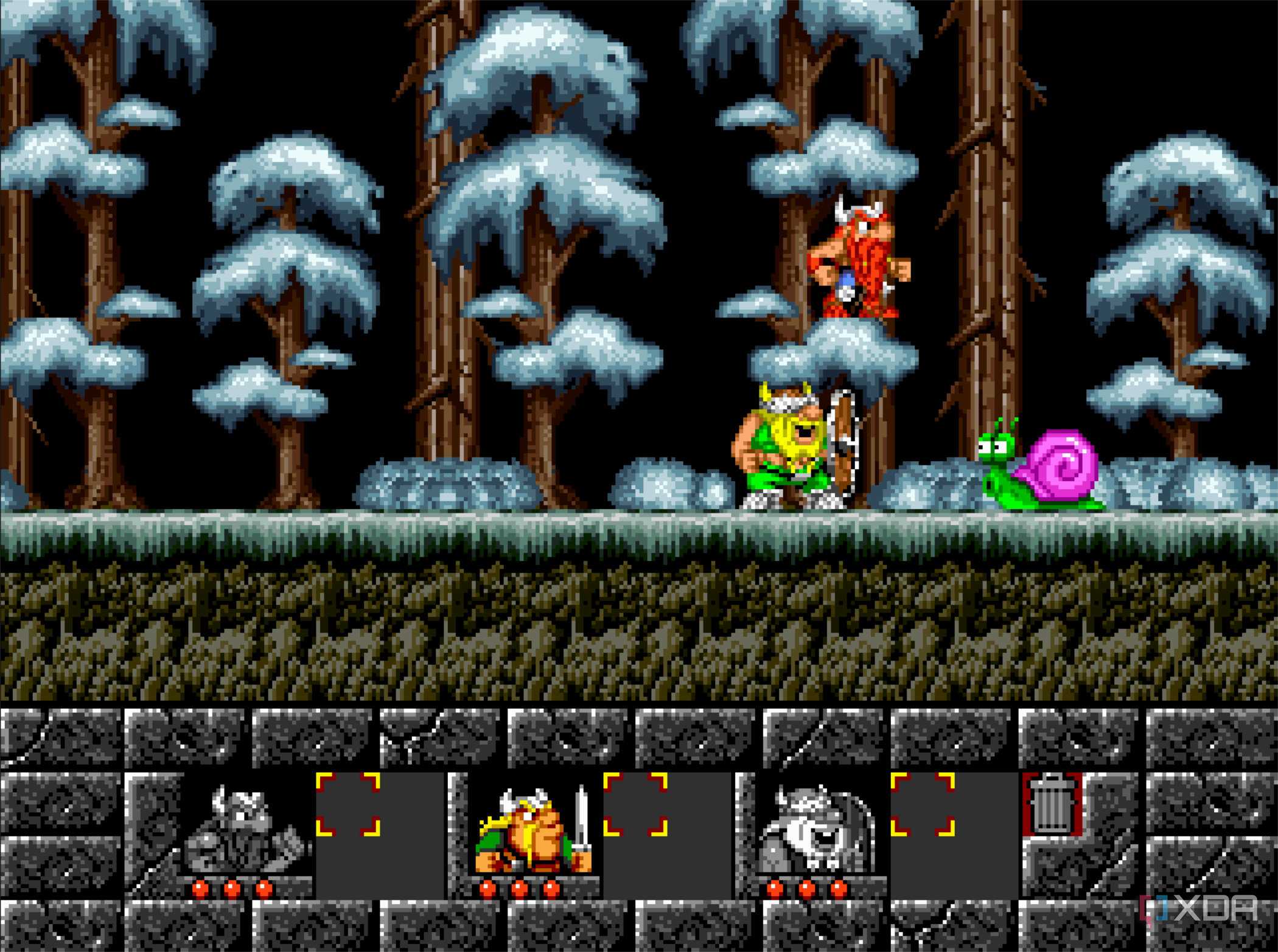 screenshot of the lost vikings game